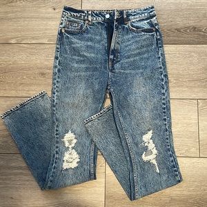 H&M Vintage Straight Leg Ripped Jeans